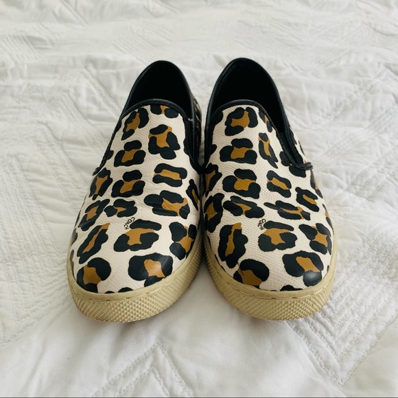 Coach Parkside Slip On Sneakers Leopard Cheetah 7 - Picture 2 of 10